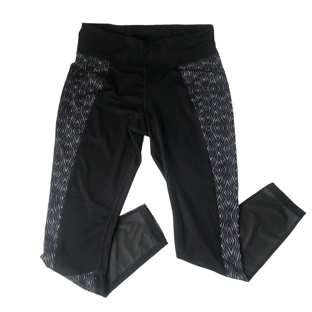 Athletic Works Women’s Black Geometric Leggings Size Medium